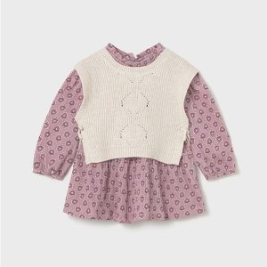 VESTIDO CON CHALECO TRICOT ARENA