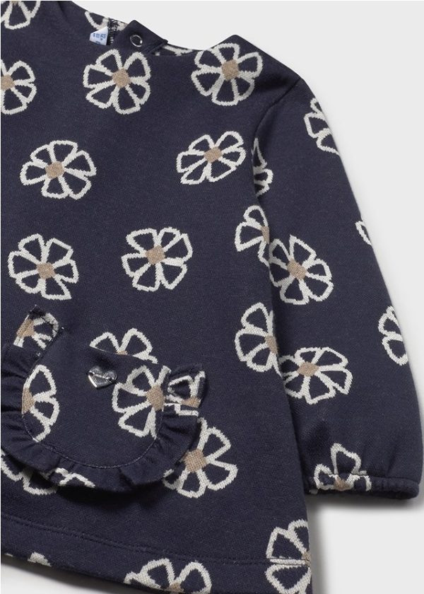 VESTIDO PUNTO JACQUARD MARINO - Imagen 3