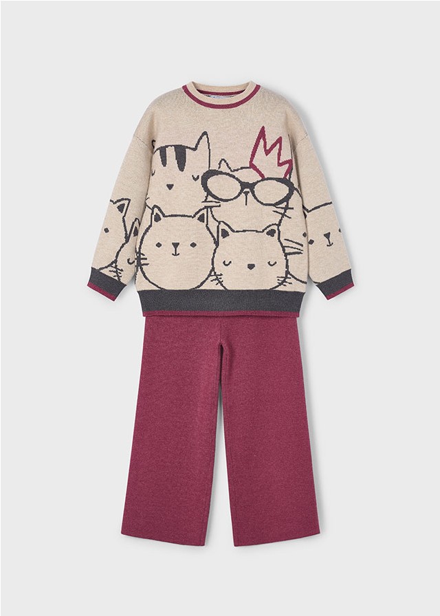 CONJ. PANTALON LARGO TRICOT