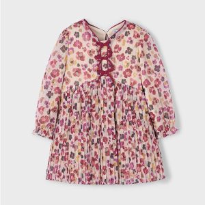 VESTIDO PLISADO ESTAMPADO CEREZA