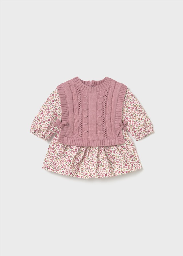 VESTIDO CON CHALECO TRICOT