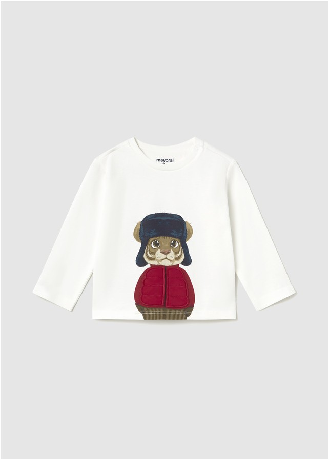 CAMISETA M/L ANIMAL PLAY ROJO