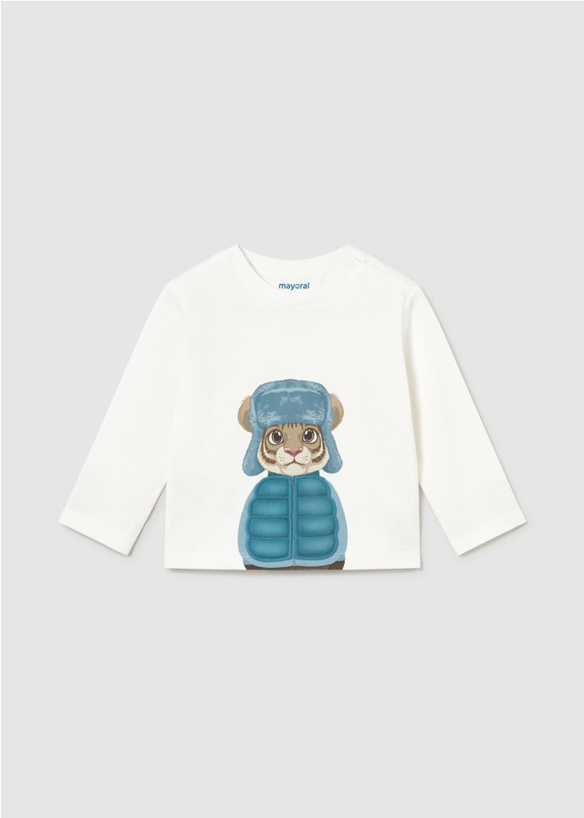 CAMISETA M/L ANIMAL PLAY AZUL