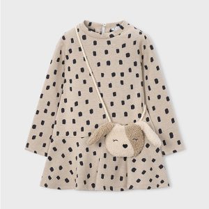 VESTIDO PUNTO JACQUARD BOLSO