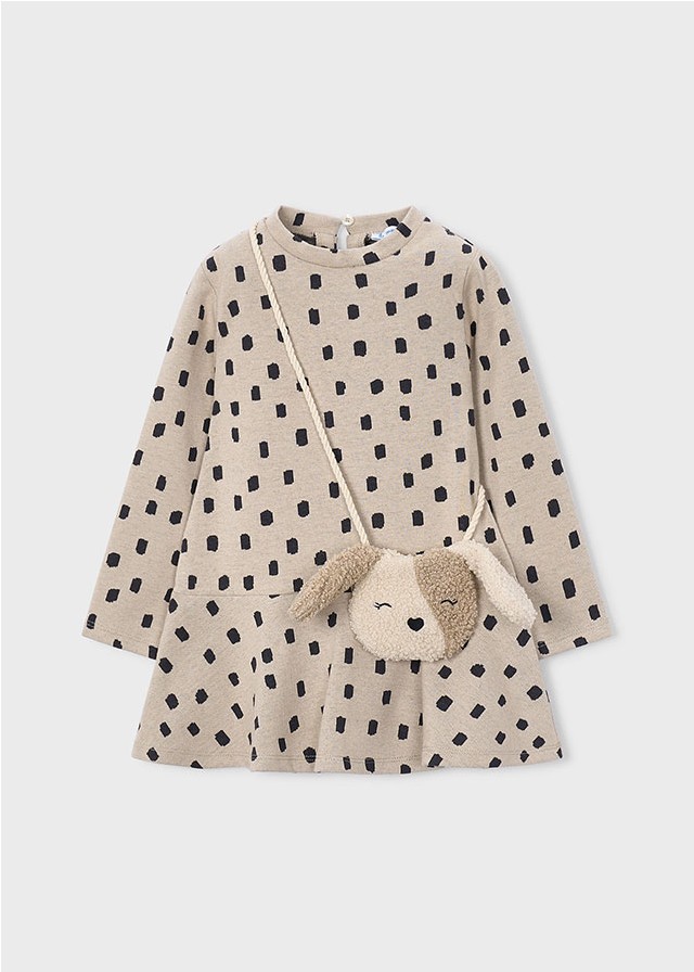VESTIDO PUNTO JACQUARD BOLSO
