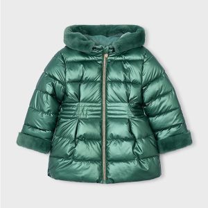 CHAQUETON METALIZADO PELO VERDE