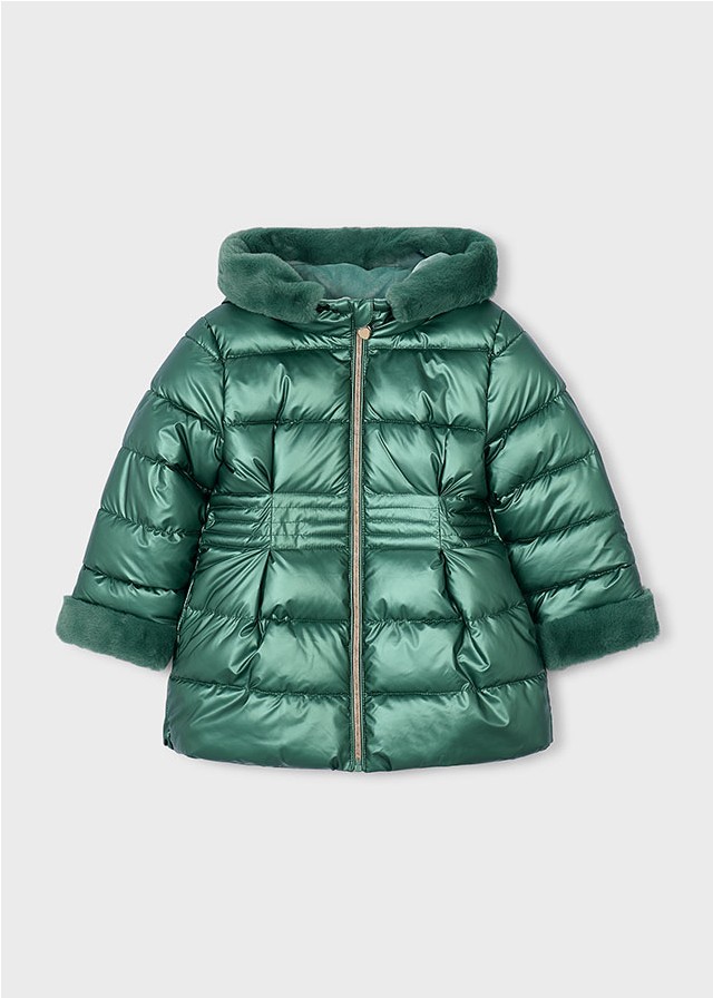 CHAQUETON METALIZADO PELO VERDE
